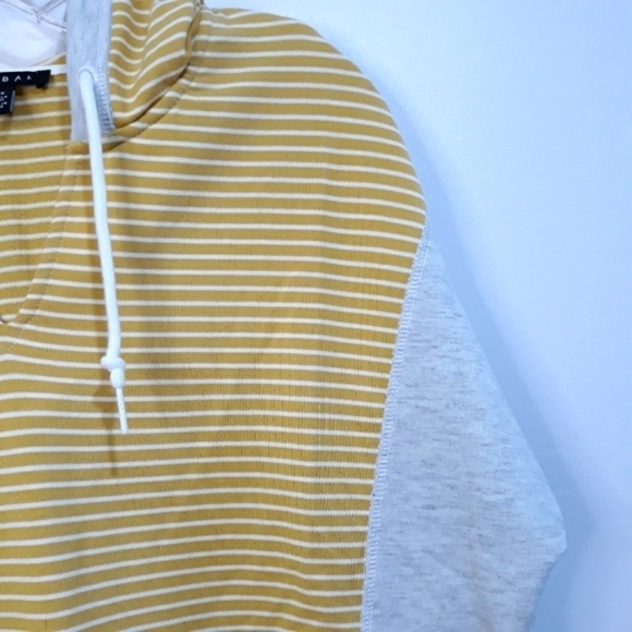 Tribal Striped Long-Sleeve Multicolor Cropped Hoddie Sweatershirt Size small … - Picture 3 of 12